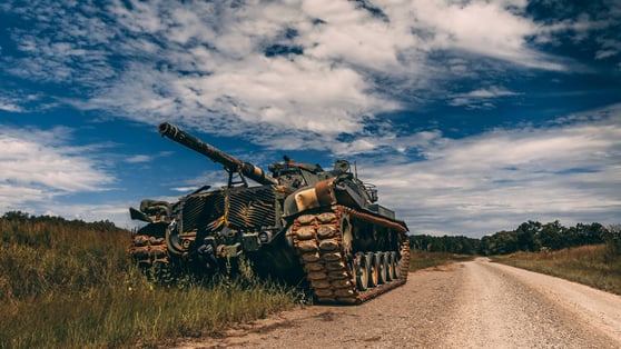 Tank in the road