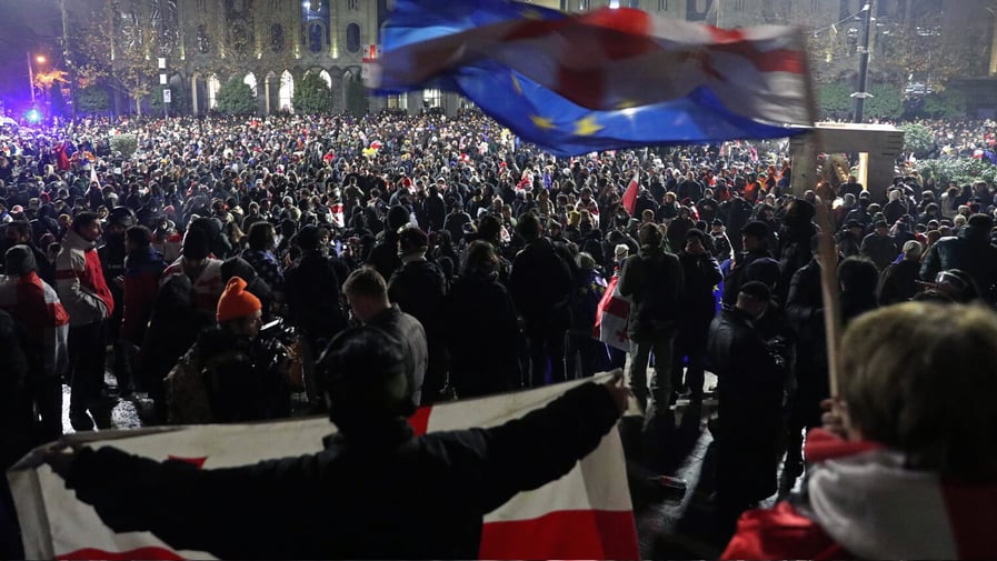 Opposition protest in Tbilisi on 30 November