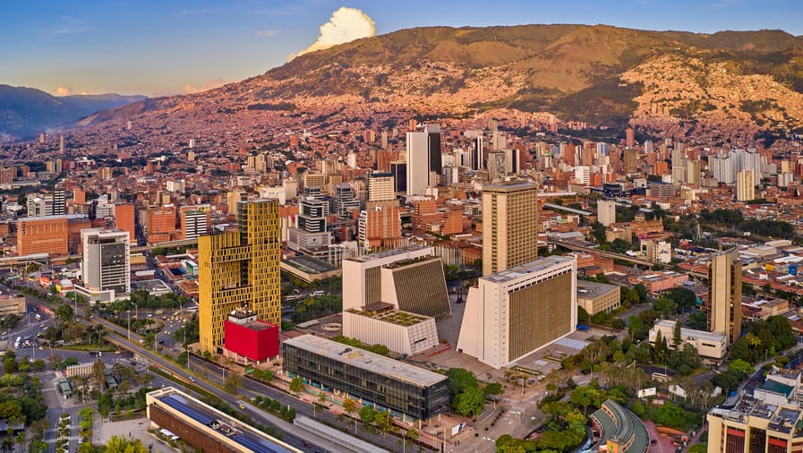 Medellin at sunset