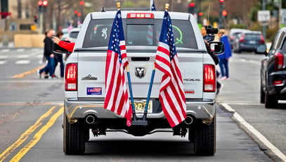 Donald Trump 2024 presidential nomination supporters car rally