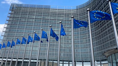 EU Flags in Brussels