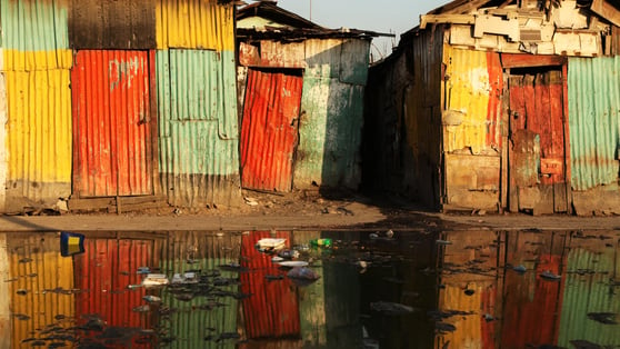 Colourful old house in Haiti