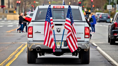 Donald Trump 2024 presidential nomination supporters car rally