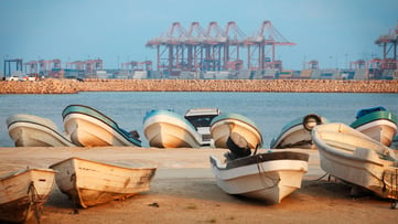 Port of Salalah in Oman